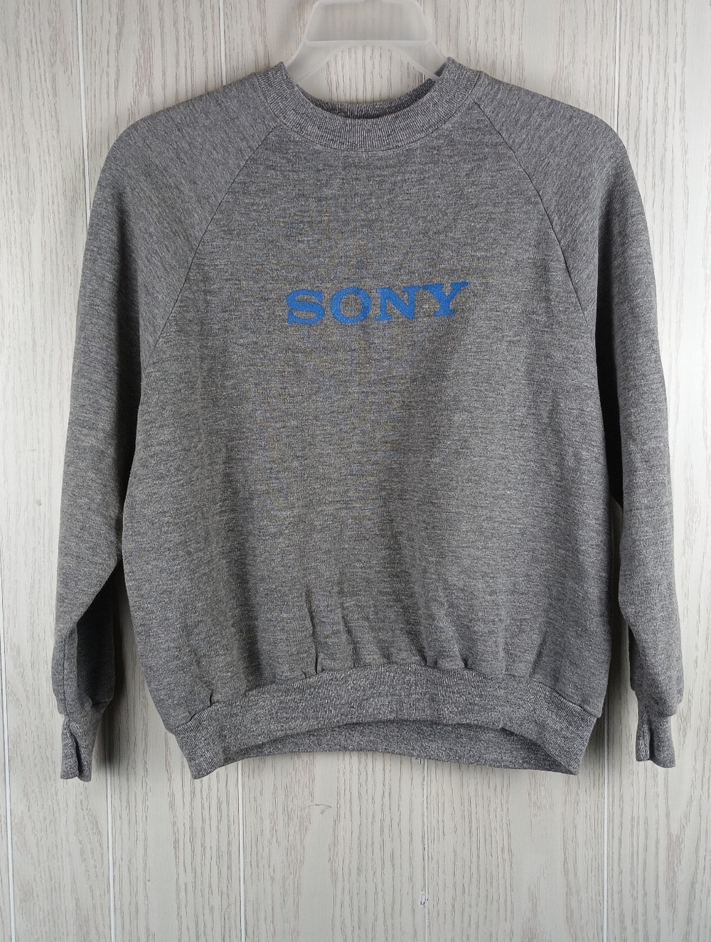 Sony Grey Crewneck Sweatshirt with Blue Logo VTG sportswear XL